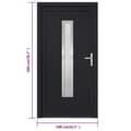 Miniatyrbild 9 av 10: vidaXL Ytterdörr antracit 108x200 cm PVC