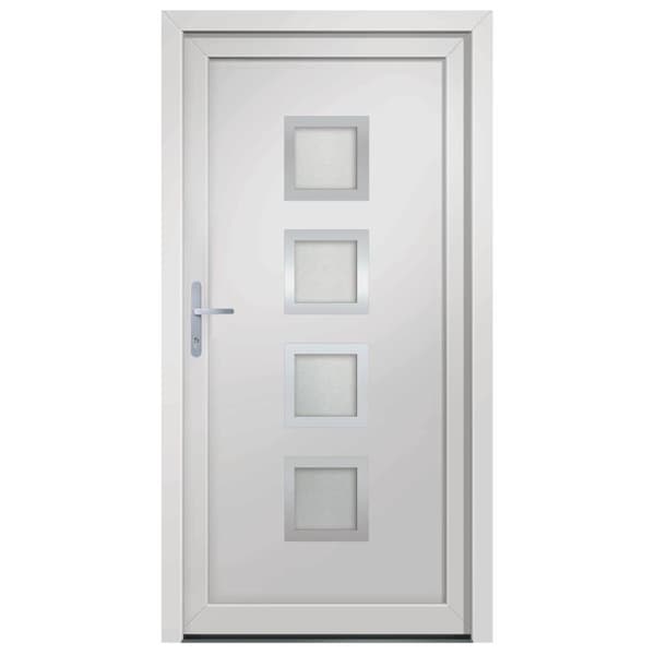 vidaXL Ytterdörr vit 98x208 cm PVC