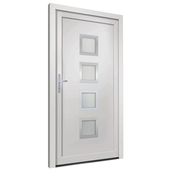 vidaXL Ytterdörr vit 98x208 cm PVC
