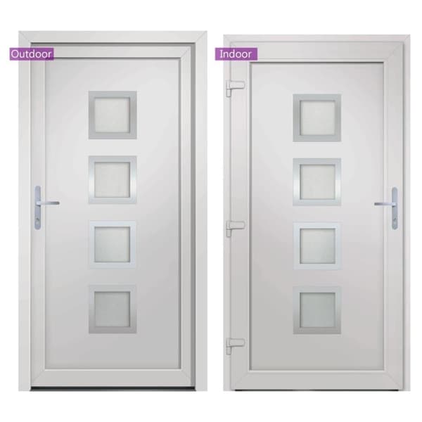 vidaXL Ytterdörr vit 98x208 cm PVC