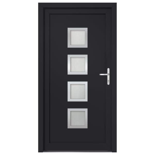 vidaXL Ytterdörr antracit 98x200 cm PVC
