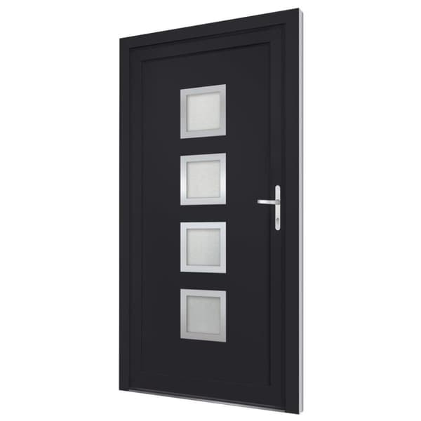 vidaXL Ytterdörr antracit 98x200 cm PVC