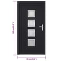 Miniatyrbild 10 av 11: vidaXL Ytterdörr antracit 98x200 cm PVC