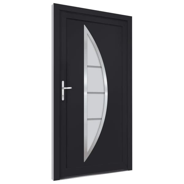 vidaXL Ytterdörr antracit 98x208 cm PVC