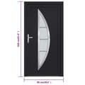 Miniatyrbild 10 av 11: vidaXL Ytterdörr antracit 98x208 cm PVC