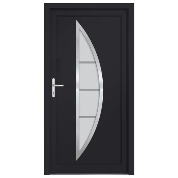 vidaXL hoveddør 98x208 cm PVC antracitgrå