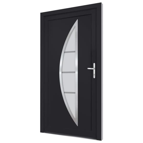 vidaXL hoveddør 108x200 cm PVC antracitgrå