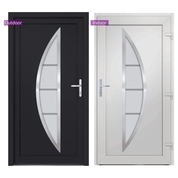 vidaXL hoveddør 108x200 cm PVC antracitgrå
