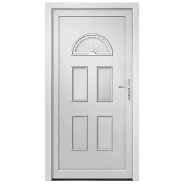 vidaXL Ytterdörr vit 110x210 cm PVC