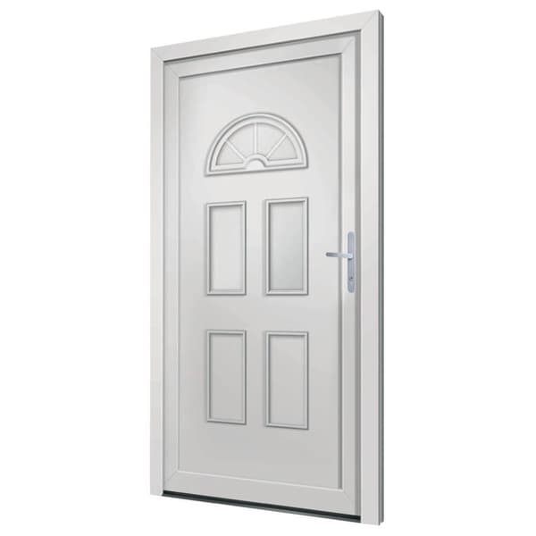 vidaXL Ytterdörr vit 110x210 cm PVC