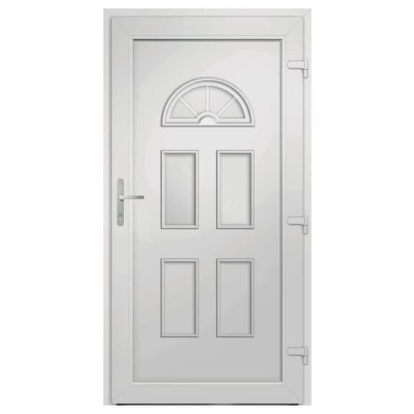 vidaXL Ytterdörr vit 110x210 cm PVC