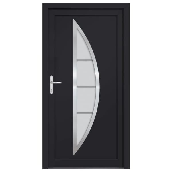 vidaXL hoveddør 88x200 cm PVC antracitgrå