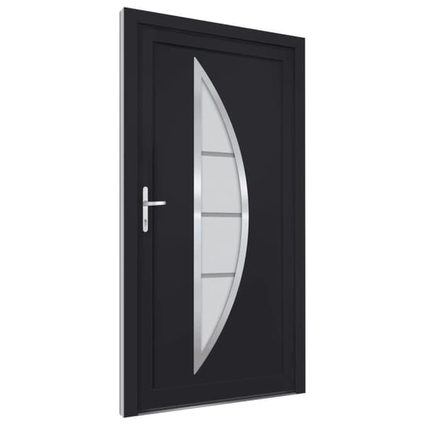 vidaXL hoveddør 88x200 cm PVC antracitgrå