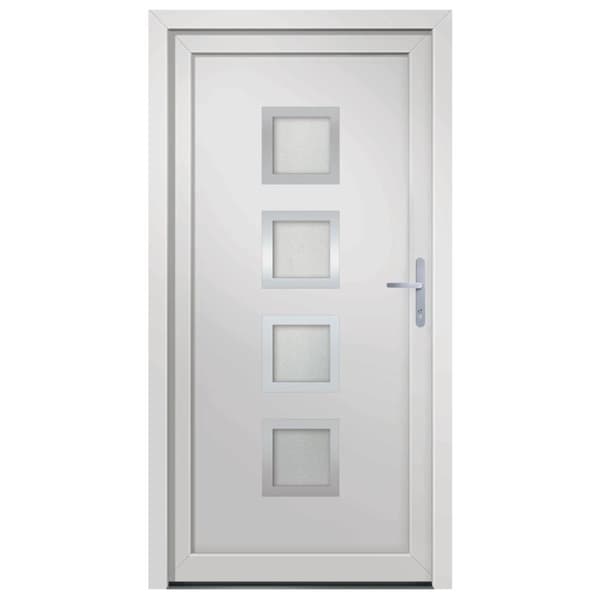 vidaXL Ytterdörr vit 98x190 cm PVC