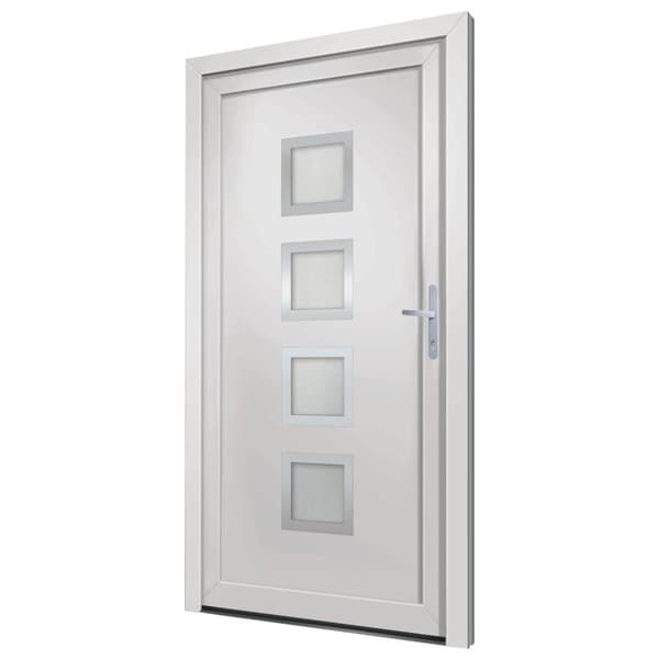 vidaXL Ytterdörr vit 98x190 cm PVC