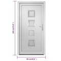 Miniatyrbild 10 av 11: vidaXL Ytterdörr vit 98x190 cm PVC