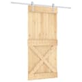 Miniatyrbilde 1 av 11: vidaXL Skyvedør med monteringstilbehør 95x210 cm heltre furu