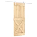 Miniatyrbilde 1 av 11: vidaXL Skyvedør med monteringstilbehør 80x210 cm heltre furu