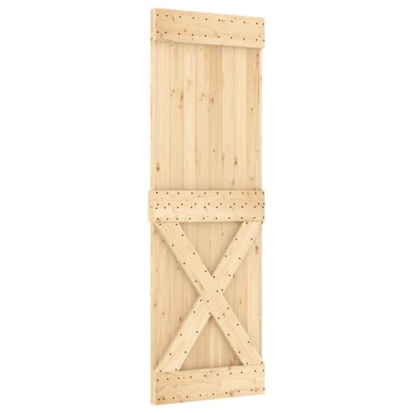 vidaXL Skyvedør med monteringstilbehør 70x210 cm heltre furu