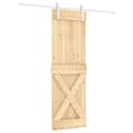 Miniatyrbilde 1 av 11: vidaXL Skyvedør med monteringstilbehør 70x210 cm heltre furu