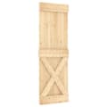 Miniatyrbilde 2 av 11: vidaXL Skyvedør med monteringstilbehør 70x210 cm heltre furu