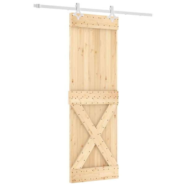 vidaXL Skyvedør med monteringstilbehør 70x210 cm heltre furu