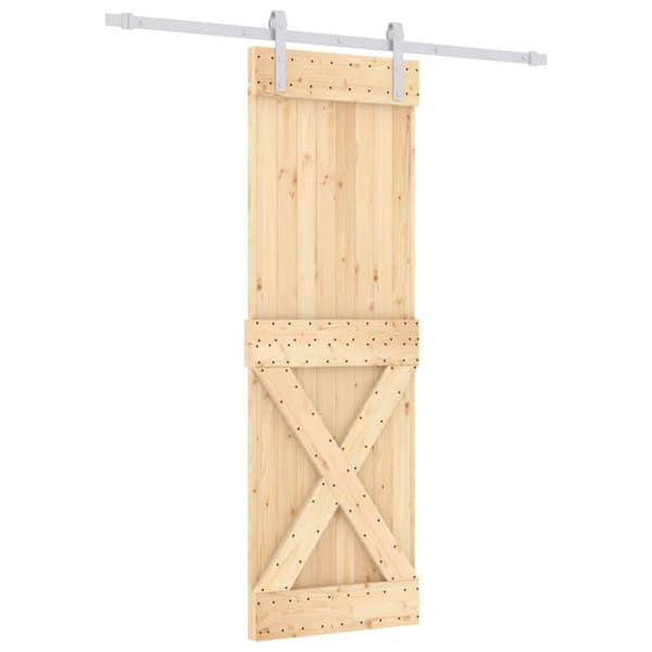 vidaXL Skyvedør med monteringstilbehør 70x210 cm heltre furu