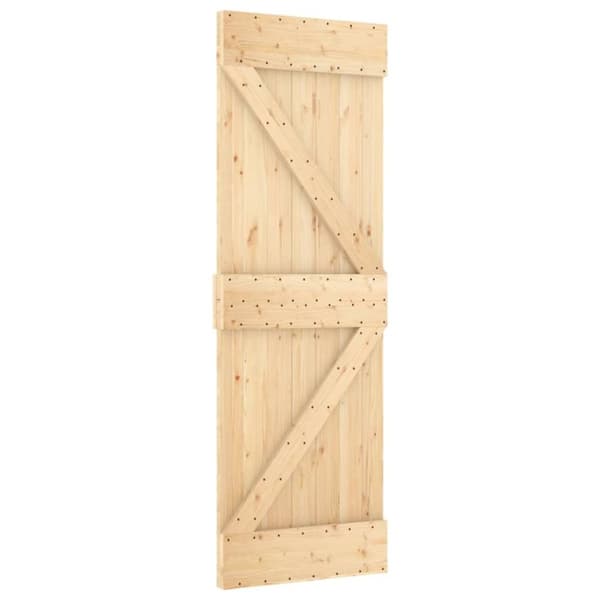 vidaXL Skyvedør med monteringstilbehør 80x210 cm heltre furu