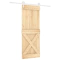 Miniatyrbilde 1 av 11: vidaXL Skyvedør med monteringstilbehør 80x210 cm heltre furu