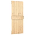 Miniatyrbilde 4 av 11: vidaXL Skyvedør med monteringstilbehør 80x210 cm heltre furu