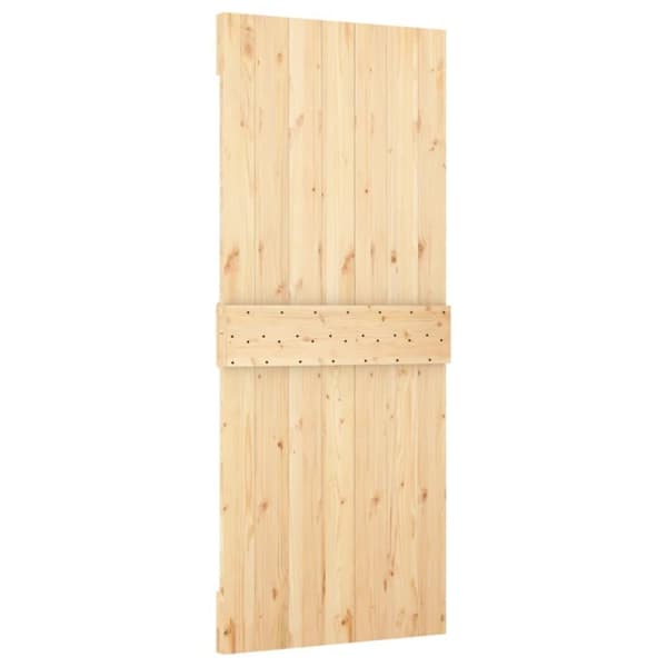 vidaXL Skyvedør med monteringstilbehør 80x210 cm heltre furu