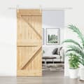 Miniatyrbilde 11 av 11: vidaXL Skyvedør med monteringstilbehør 80x210 cm heltre furu