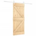Miniatyrbilde 1 av 11: vidaXL Skyvedør med monteringstilbehør 80x210 cm heltre furu