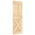 Miniatyrbilde 2 av 11: vidaXL Skyvedør med monteringstilbehør 70x210 cm heltre furu