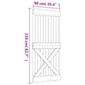 Miniatyrbilde 10 av 11: vidaXL Skyvedør med monteringstilbehør 90x210 cm heltre furu