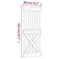 Miniatyrbilde 10 av 11: vidaXL Skyvedør med monteringstilbehør 80x210 cm heltre furu