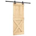 Miniatyrbilde 1 av 11: vidaXL Skyvedør med monteringstilbehør 80x210 cm heltre furu