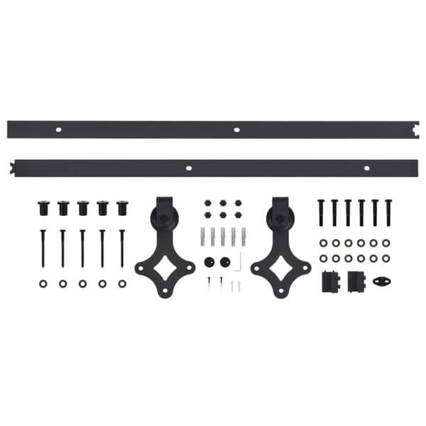 vidaXL Skjutdörr med beslag 90x210 cm massiv furu