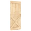 Miniatyrbilde 2 av 11: vidaXL Skyvedør med monteringstilbehør 85x210 cm heltre furu