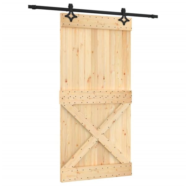 vidaXL Liukuovi asennustarvikkeineen 100x210 cm täysi mänty