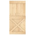 Miniatyrbilde 3 av 11: vidaXL Skyvedør med monteringstilbehør 100x210 cm heltre furu