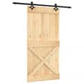 Miniatyrbilde 1 av 11: vidaXL Skyvedør med monteringstilbehør 100x210 cm heltre furu