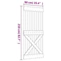 Miniatyrbilde 10 av 11: vidaXL Skyvedør med monteringstilbehør 90x210 cm heltre furu