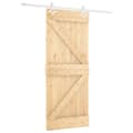 Miniatyrbilde 1 av 11: vidaXL Skyvedør med monteringstilbehør 80x210 cm heltre furu