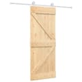 Pikkukuva 1 / 11: vidaXL Liukuovi asennustarvikkeineen 80x210 cm täysi mänty