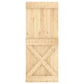 Miniatyrbilde 3 av 11: vidaXL Skyvedør med monteringstilbehør 100x210 cm heltre furu