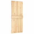 Miniatyrbilde 4 av 11: vidaXL Skyvedør med monteringstilbehør 100x210 cm heltre furu