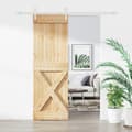 Miniatyrbilde 11 av 11: vidaXL Skyvedør med monteringstilbehør 70x210 cm heltre furu