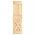 Miniatyrbilde 2 av 11: vidaXL Skyvedør med monteringstilbehør 70x210 cm heltre furu