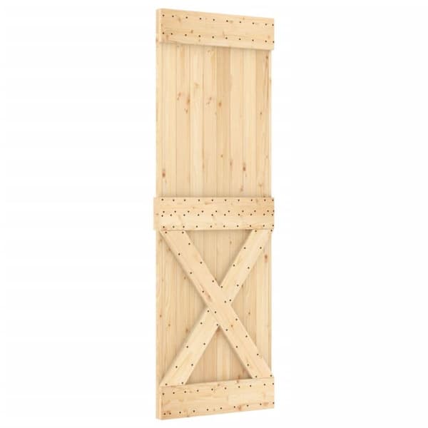 vidaXL Skyvedør med monteringstilbehør 70x210 cm heltre furu